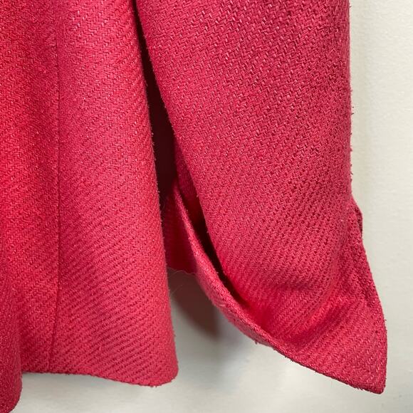 Vintage Carlisle Textured Silk Classic Blazer Jacket Melon Pink Womens US 4 - Picture 10 of 13